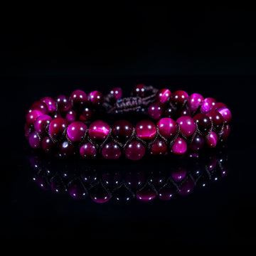 Crimson Aura Macramé Bracelet