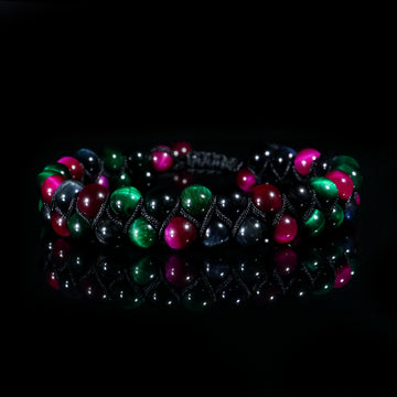 Midnight Spectrum Macramé Bracelet