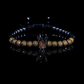 Imperial Amber Crown Bracelet – Luxury Men’s Signature Piece