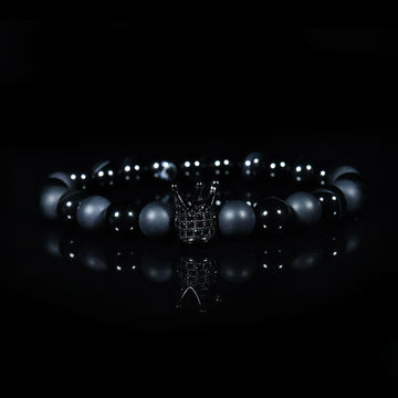 Obsidian Crown Bracelet