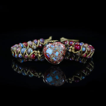 Earthy Heart Stone Bracelet – Passion • Balance • Elegance