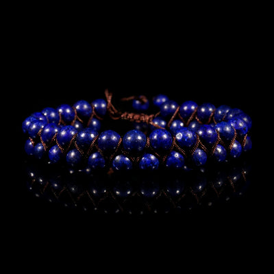 Midnight Blue Lapis Macramé Bracelet