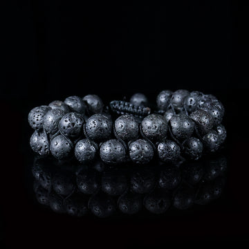 Black Lava Stone Bracelet – Grounding • Strength • Raw Energy