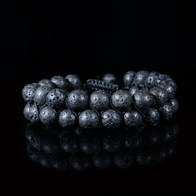 Black Lava Stone Bracelet – Grounding • Strength • Raw Energy