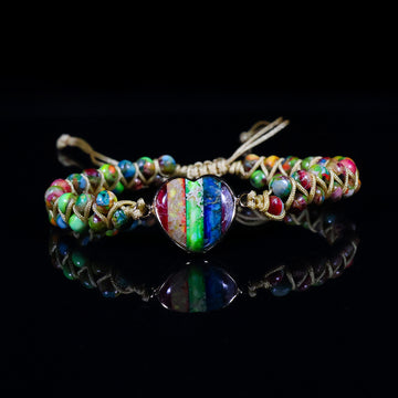 Rainbow Heart Charm Bracelet – Love • Color • Elegance