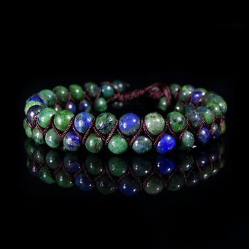 Emerald Azure Macramé Bracelet