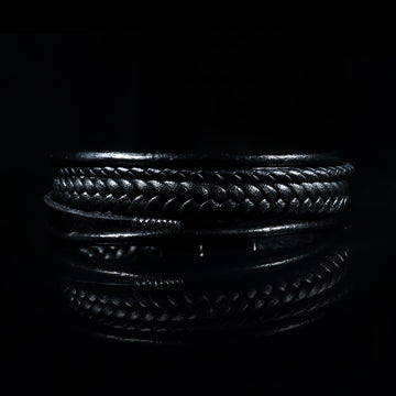 OZO Shadow Weave Leather Bracelet