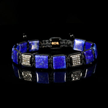OZO Square Lapis Lazuli Macramé Bracelet