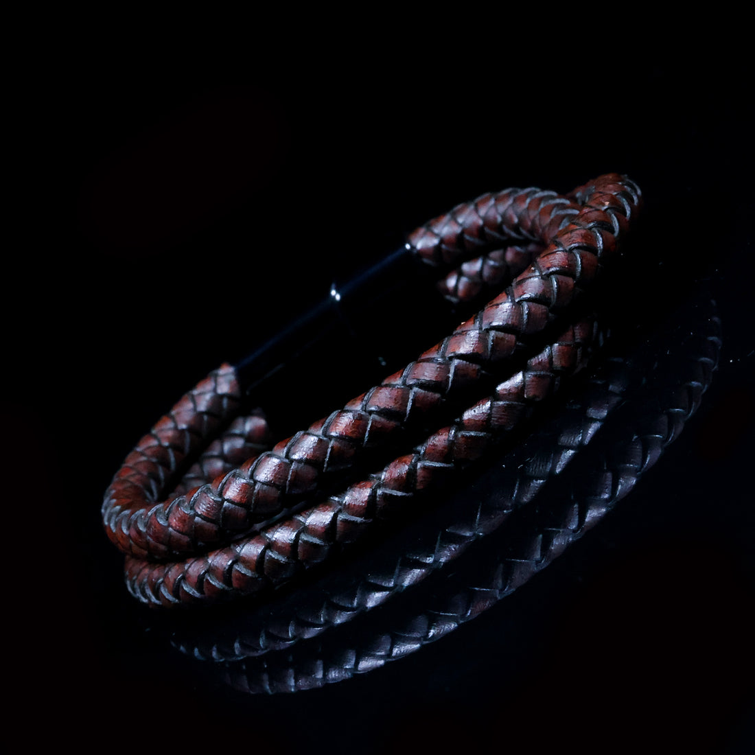 Brown Braided Leather Bracelet – Timeless Strength