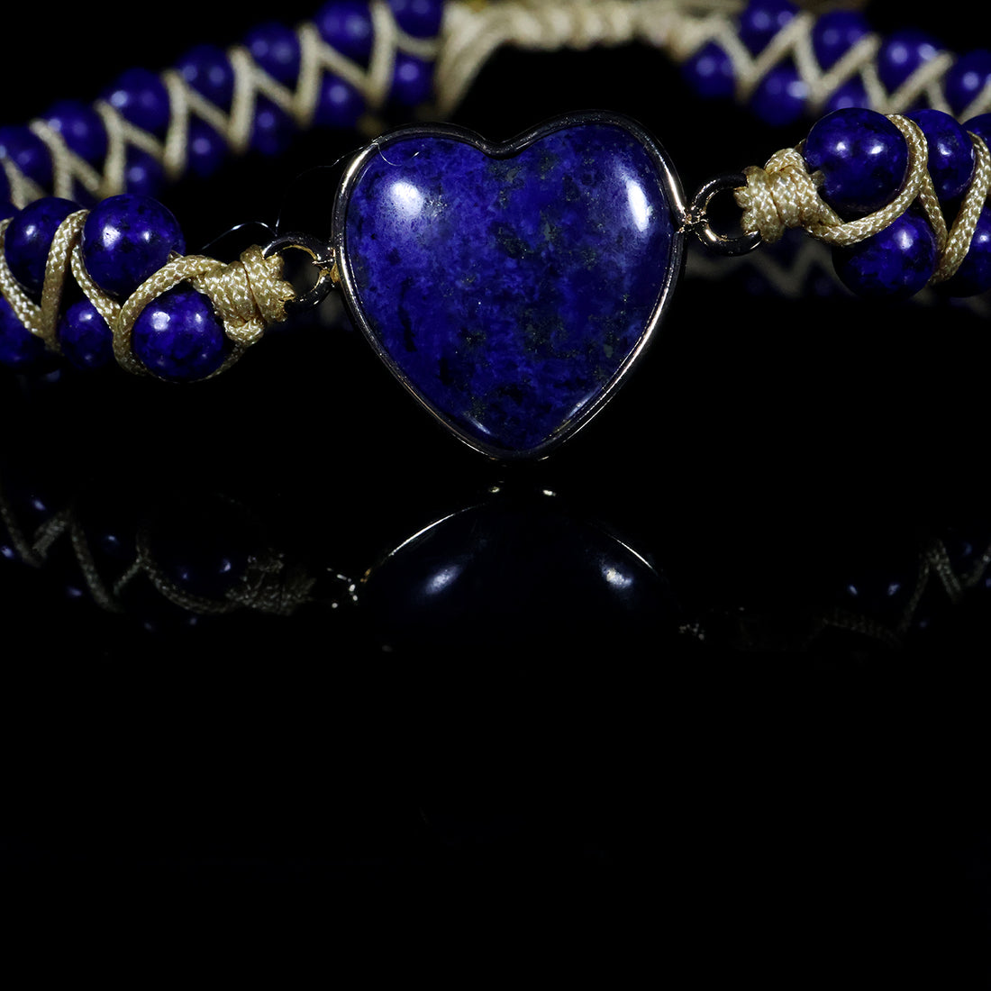 Blue Heart Stone Bracelet – Calm • Love • Grace