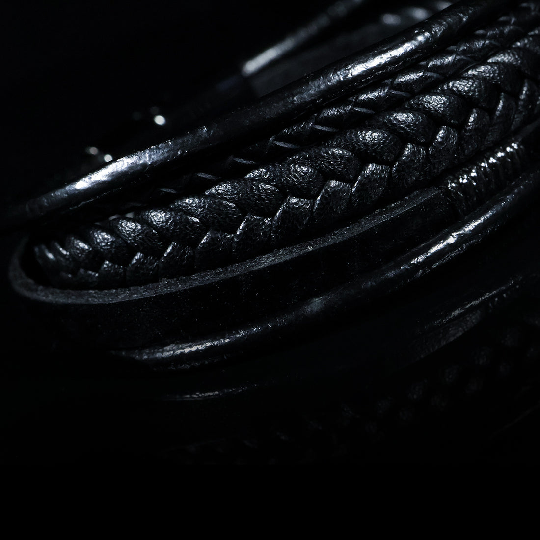 OZO Shadow Weave Leather Bracelet