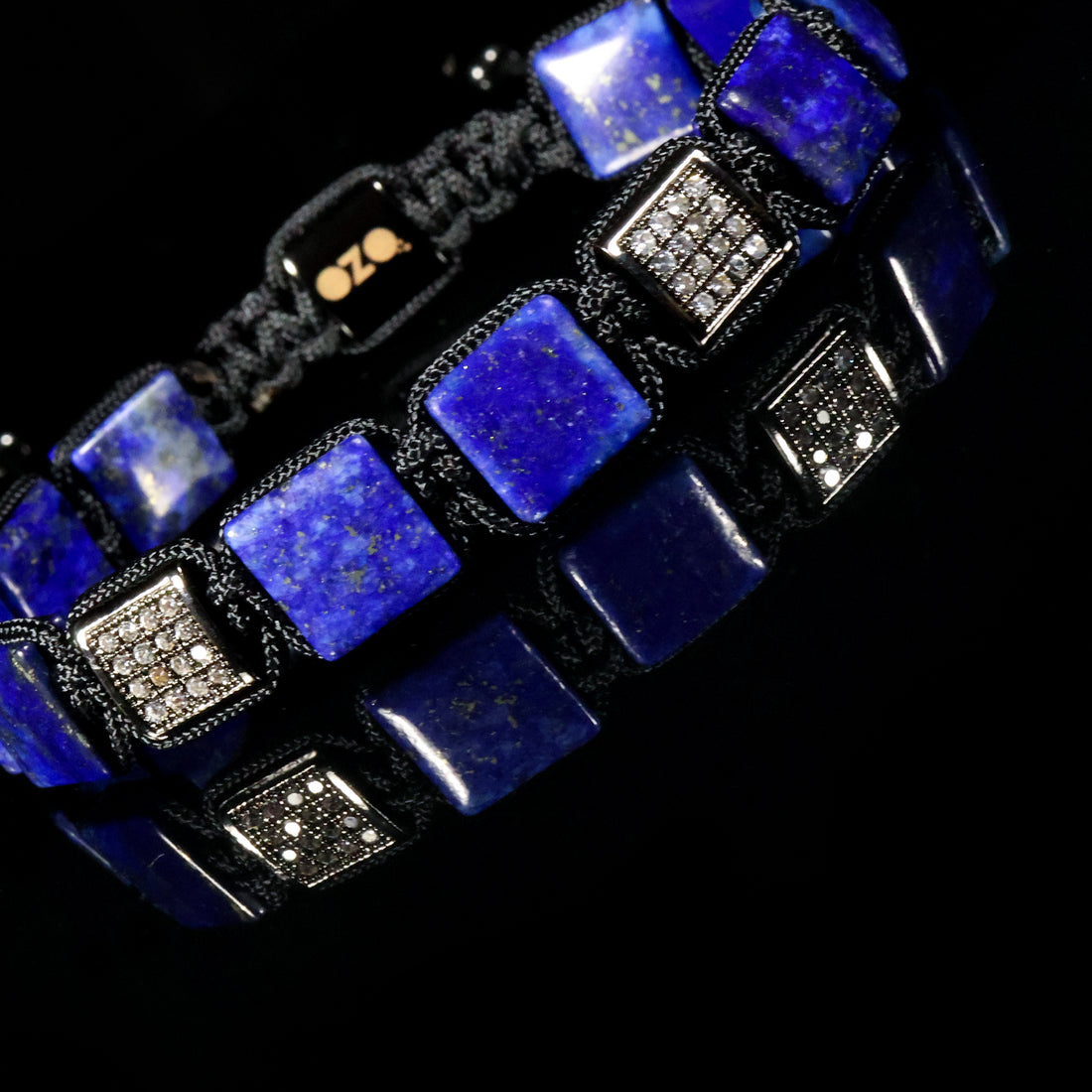 OZO Square Lapis Lazuli Macramé Bracelet