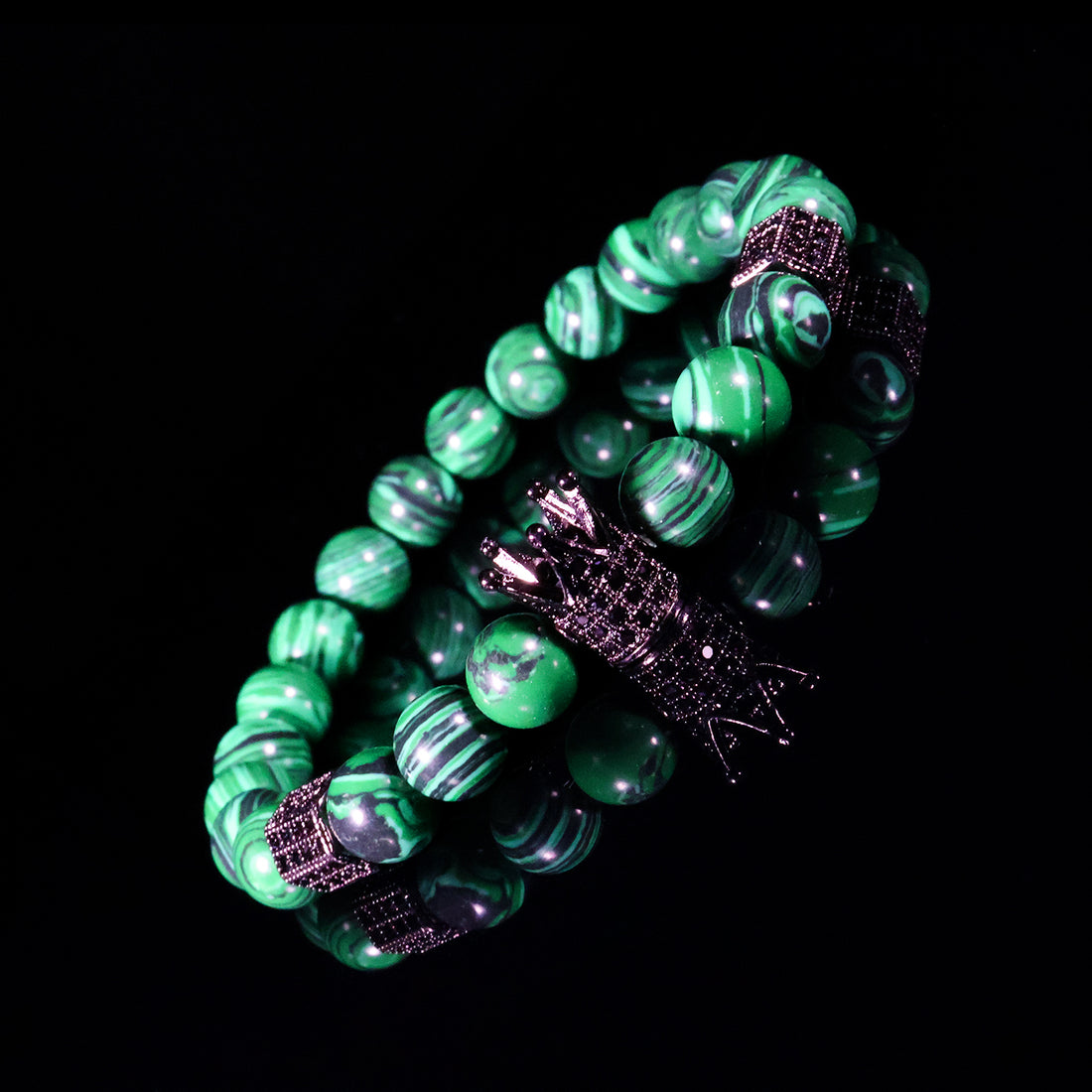 Emerald Monarch Bracelet – Malachite Crown Luxury Edition