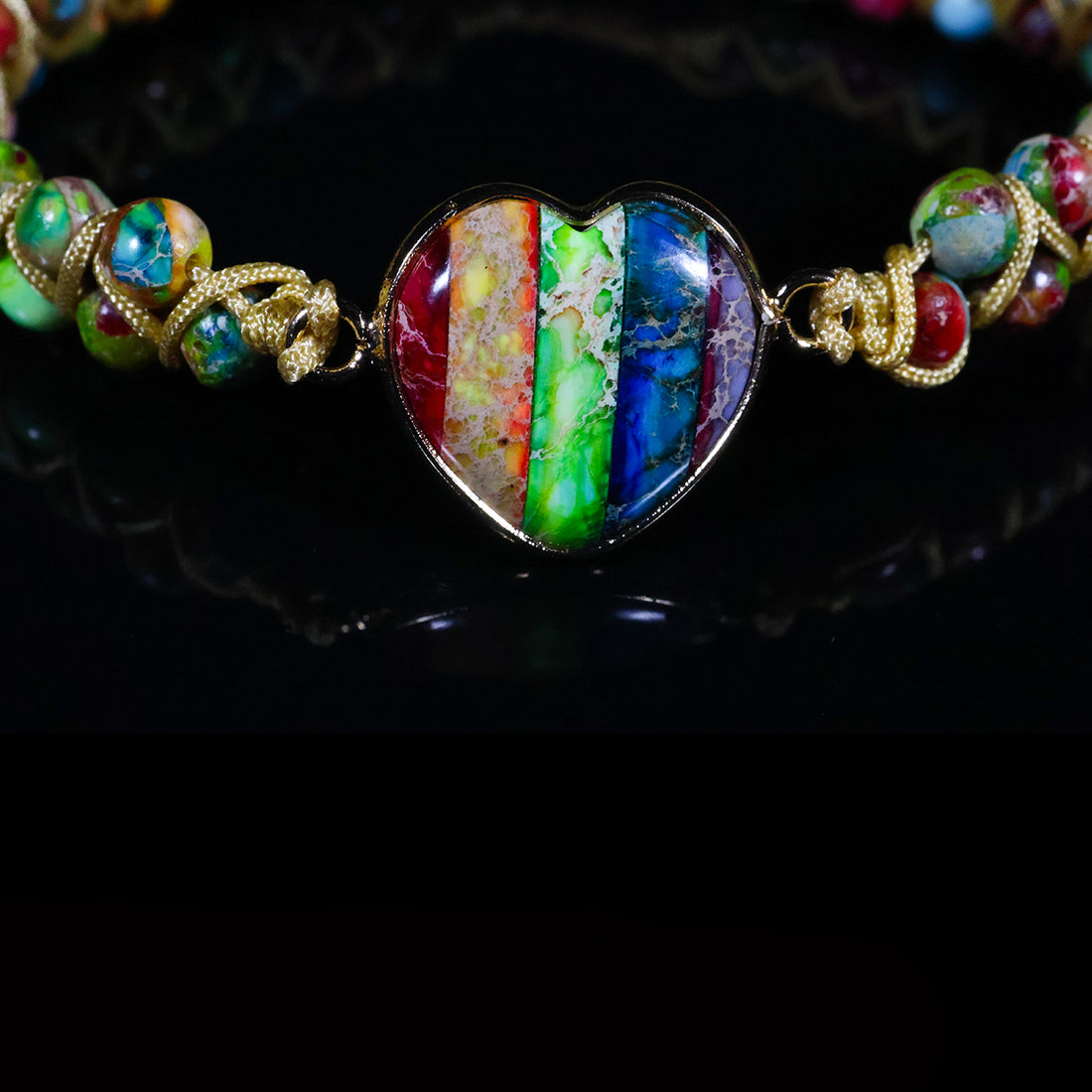 Rainbow Heart Charm Bracelet – Love • Color • Elegance