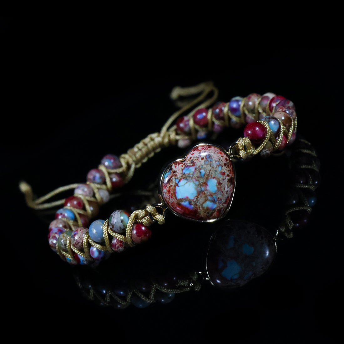 Earthy Heart Stone Bracelet – Passion • Balance • Elegance