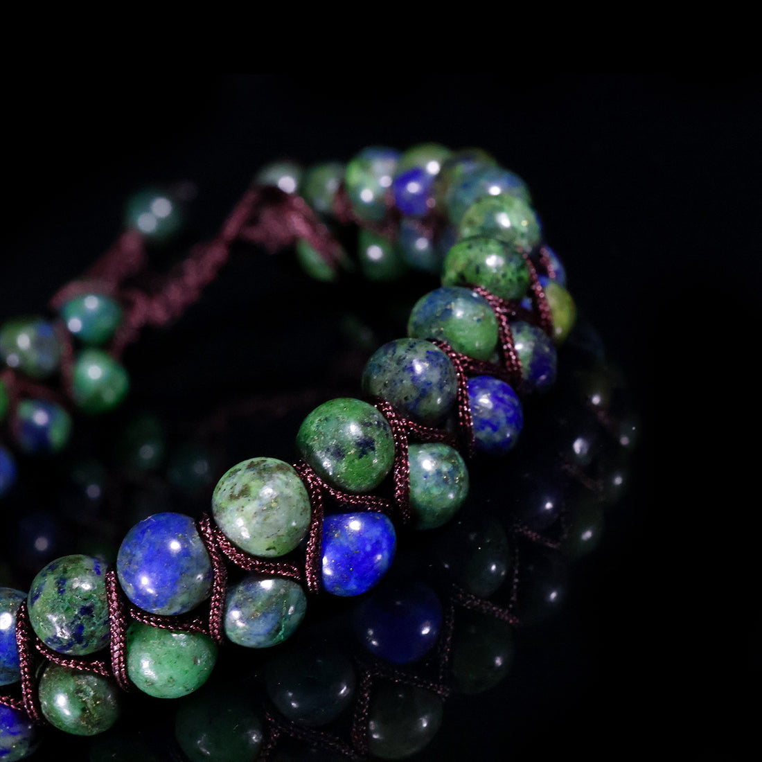 Emerald Azure Macramé Bracelet