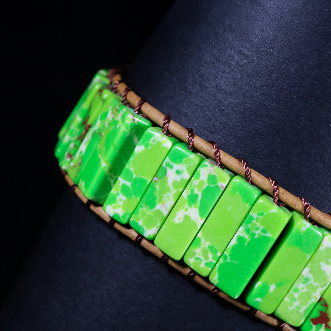 Green Harmony Stone Bracelet – Fresh • Feminine • Empowering