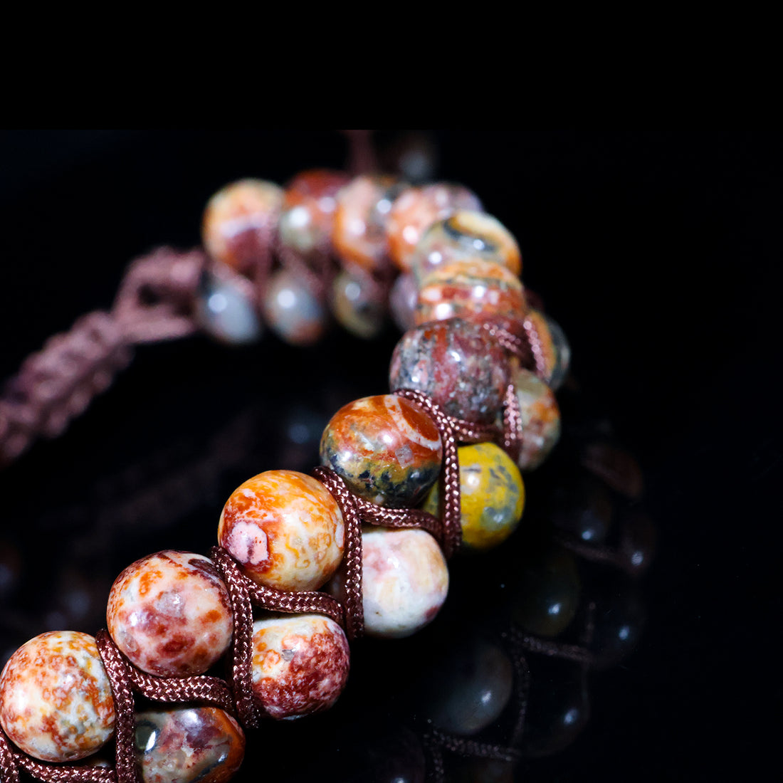 Earth Mosaic Macramé Bracelet