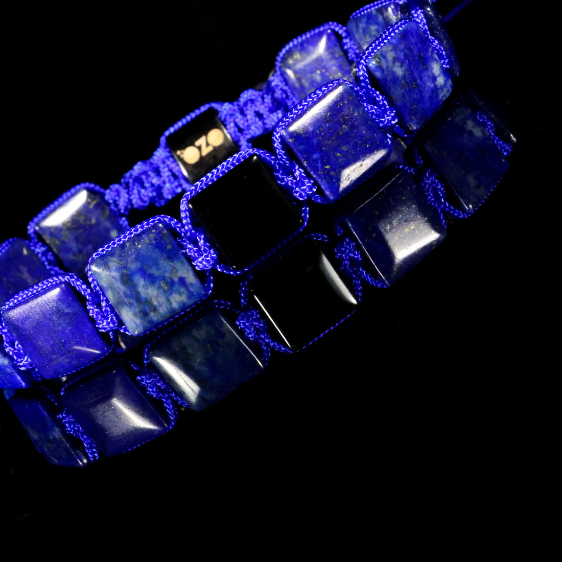 OZO Square Lapis Lazuli & Onyx Macramé Bracelet