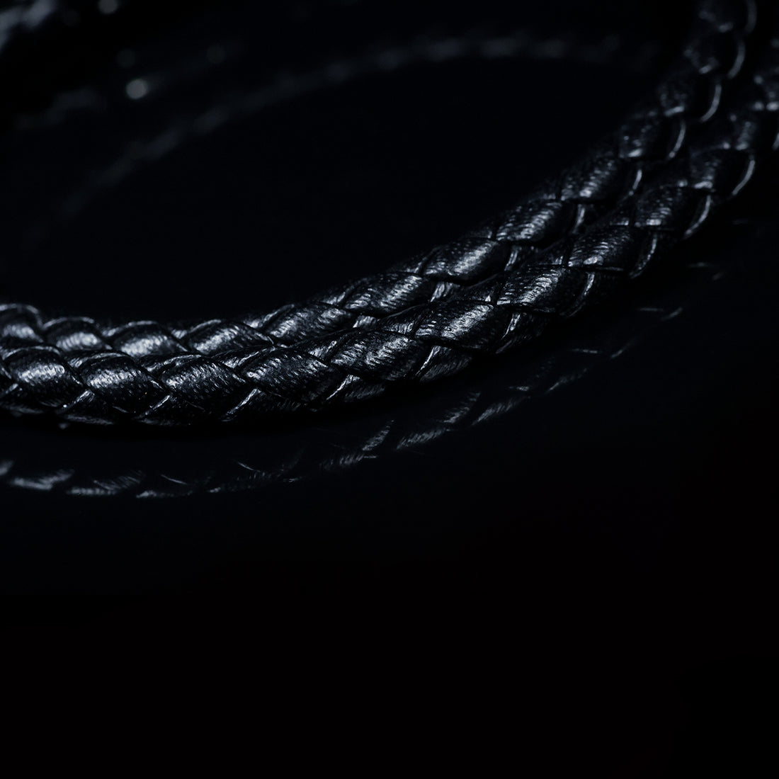 Black Braided Leather Bracelet – Pure Authority