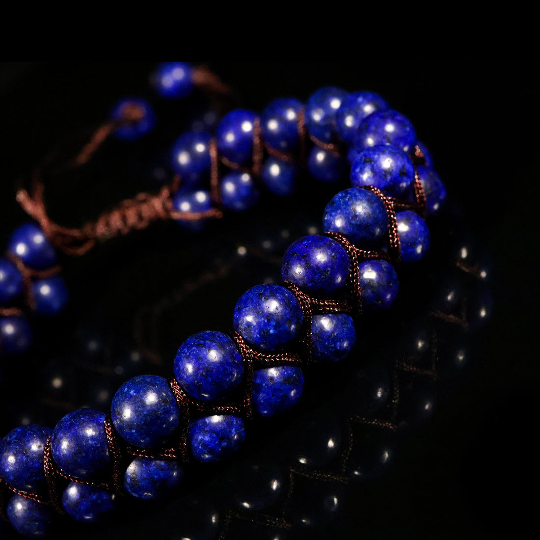Midnight Blue Lapis Macramé Bracelet