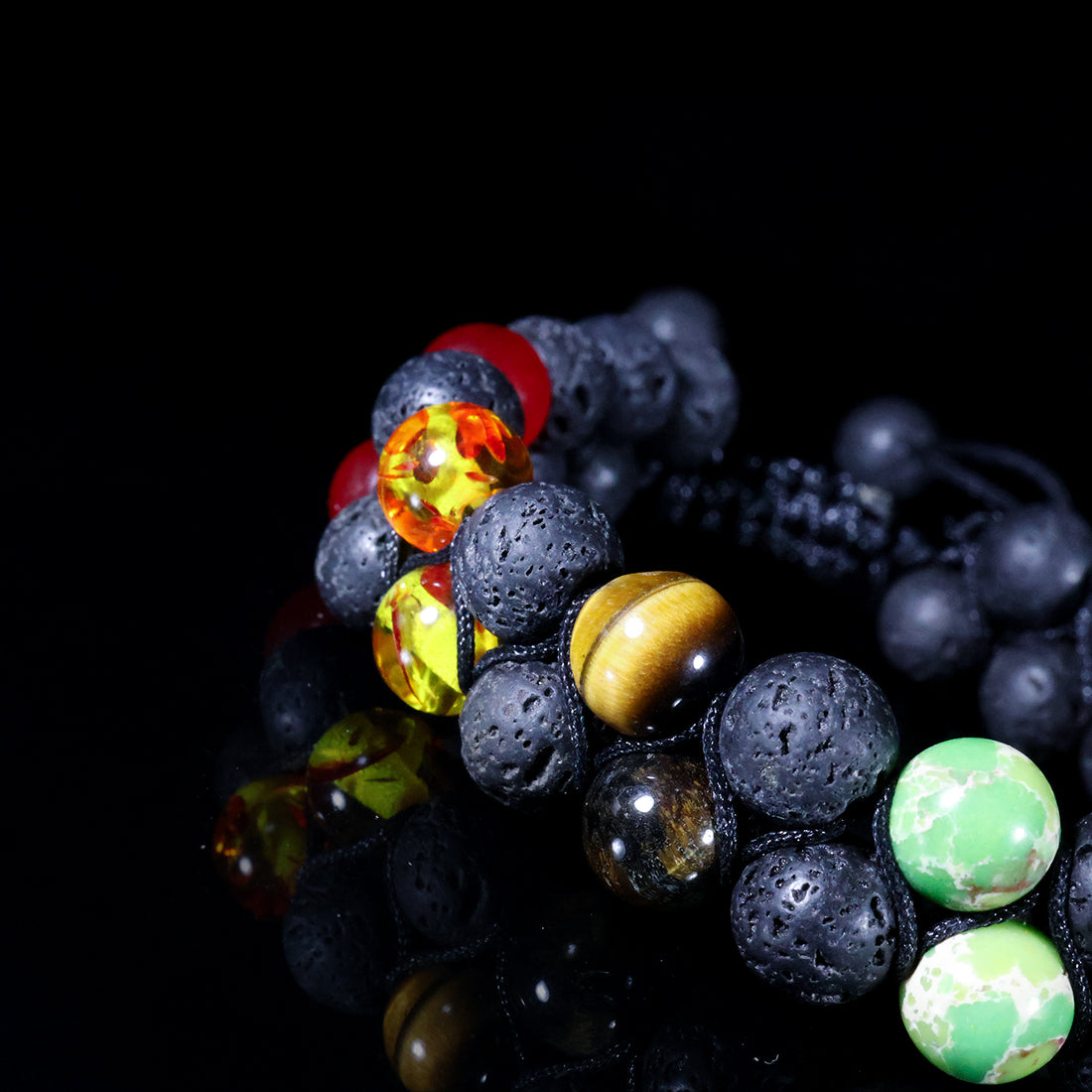 Seven Chakra Lava Stone Bracelet – Energy Balance & Natural Healing Edition