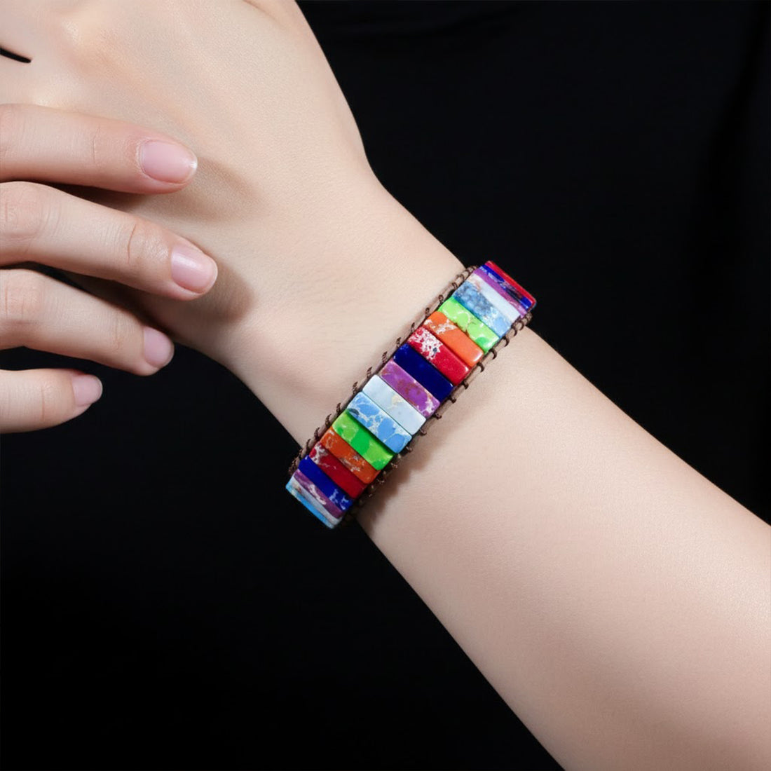 Multicolor Stone Bracelet – Elegance in Every Shade