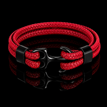 OZO Red Noir Braided Bracelet