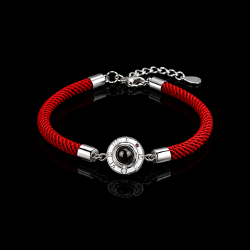 Personalized Red Rope Photo Projection Bracelet